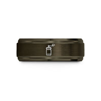 best presents for couples – gunmetal & rose gold tungsten hand coffee grinder wedding band