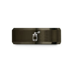 anniversary present for couple – gunmetal & rose gold tungsten hand coffee grinder wedding band