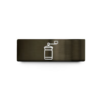 best presents for couples – gunmetal & rose gold tungsten hand coffee grinder wedding band
