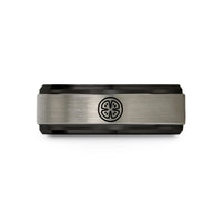 best presents for couples – black & silver tungsten tomato slice wedding band