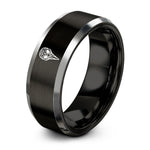 best anniversary present ideas – black & gray tungsten crow skull ring