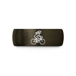 women's tungsten band – gunmetal & black tungsten female cyclist wedding band
