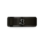 unique presents for women – black tungsten wales wedding band