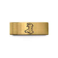unique presents for women – gold tungsten wales wedding band