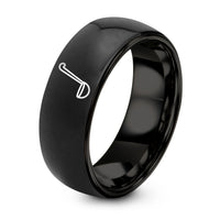 Gift Anniversarys for Him And Her – black tungsten ladle ring
