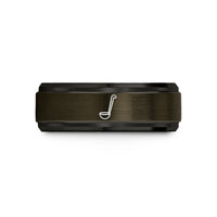 matching rings for couples – gunmetal & black tungsten ladle wedding band