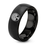 Gift Anniversarys for Him And Her – black tungsten life circle ring