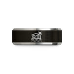 tungsten ring for men – black & grey tungsten beach house wedding band