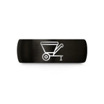 unique presents for him – black tungsten grain cart wedding band