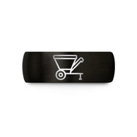 unique presents for him – black tungsten grain cart wedding band
