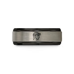 tungsten rings for men – black & silver tungsten headlamp wedding band