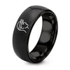 Headlamp – Tungsten Wedding Band, 8 mm, Black Comfort-Fit Unisex