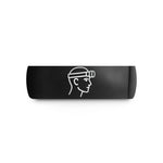anniversary bands for men – black tungsten headlamp wedding band