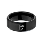 men’s tungsten bands – black tungsten headlamp wedding band