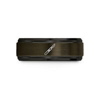 personalized presents for him – gunmetal & black tungsten scalpel wedding band