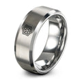 Snowflake Cookie – Tungsten Wedding Band, 8 mm, Gray Comfort-Fit Unisex