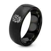 Gift Anniversarys for Husband – black tungsten skull vines ring