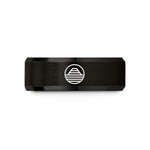 husbands wedding band present – black tungsten elevation circle wedding band