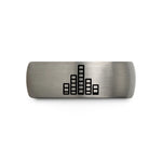 anniversary presents for him – black & gray tungsten equalizer bars wedding band