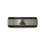 best anniversary presents men – black & gray tungsten equalizer bars wedding band