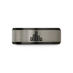 anniversary presents for him – black & gray tungsten equalizer bars wedding band