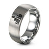 Equalizer Bars – Tungsten Wedding Band, 8 mm, Gray Comfort-Fit Unisex