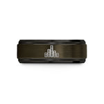 husband ring present ideas – gunmetal & black tungsten equalizer bars wedding band