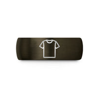 wedding bands for couples – gunmetal & black tungsten jersey wedding band