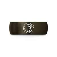 thoughtful presents for mom – gunmetal & black tungsten bald eagle wedding band