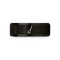 presents for dear mom – black tungsten broomstick wedding band