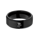 best mom present ideas – black tungsten caribou wedding band