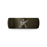 tungsten ring for her – gunmetal & black tungsten guitarist stance wedding band