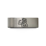 personalized presents for wife – black & blue & silver tungsten bodybuilder flex wedding band