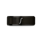 anniversary band present – black tungsten integral symbol wedding band