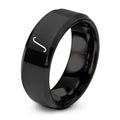Integral Symbol – Tungsten Wedding Band, 8 mm, Black Comfort-Fit Unisex