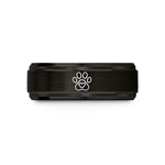 unique presents for her – black tungsten rabbit heart wedding band