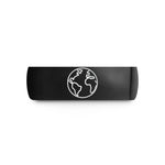 tungsten ring for couples – black tungsten minimal continents wedding band