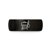 unique presents for wife – black & rose gold tungsten offset smoker wedding band