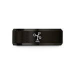anniversary present for her – black tungsten anemometer wedding band