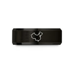best presents for her – black tungsten china wedding band