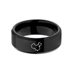 unique presents for ladies – black tungsten china wedding band