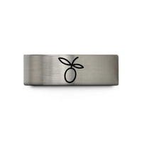 custom rings for ladies – gold & gray tungsten olive pick wedding band