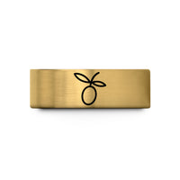 women's metal wedding band – gold tungsten olive pick wedding band