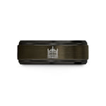 women’s tungsten jewelry present – gunmetal & black tungsten cemetery gate wedding band