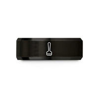 special rings for couples – black tungsten muddler wedding band