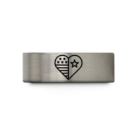 wife present for anniversary – gold & gray tungsten usa vietnam heart wedding band