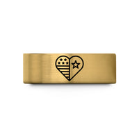unique presents for wife – gold tungsten usa vietnam heart wedding band