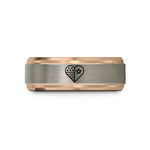 unique presents for wife – rose gold tungsten usa vietnam heart wedding band