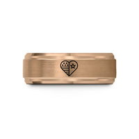wife present for anniversary – rose gold tungsten usa vietnam heart wedding band