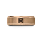 tungsten rings for men – rose gold tungsten equal bars band wedding band